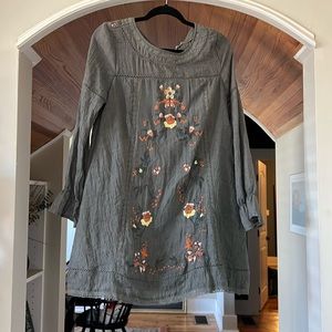 Umgee green shift dress